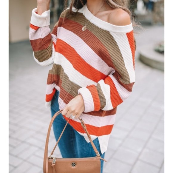 Madewell Sweaters - Madewell patch pocket striped sweater